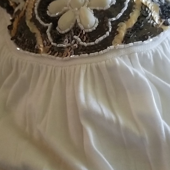Lette beaded cold shoulder ivory top. Size S - Picture 13 of 13